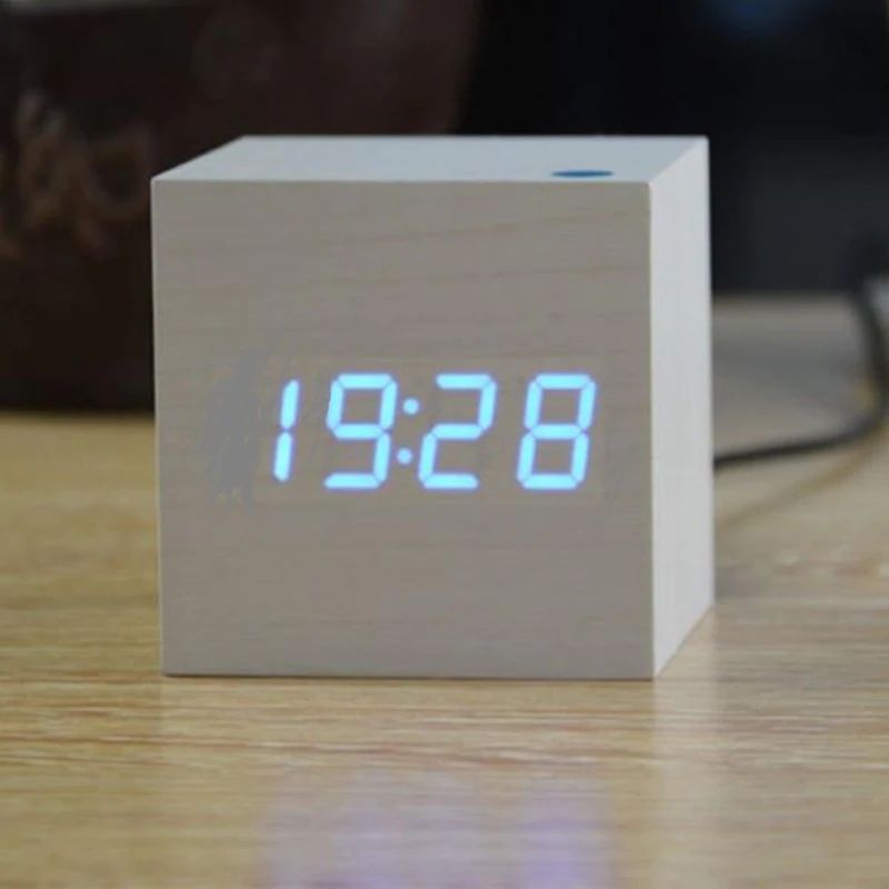Maliben | Cube Digital Table Clock Modern Interior Decor