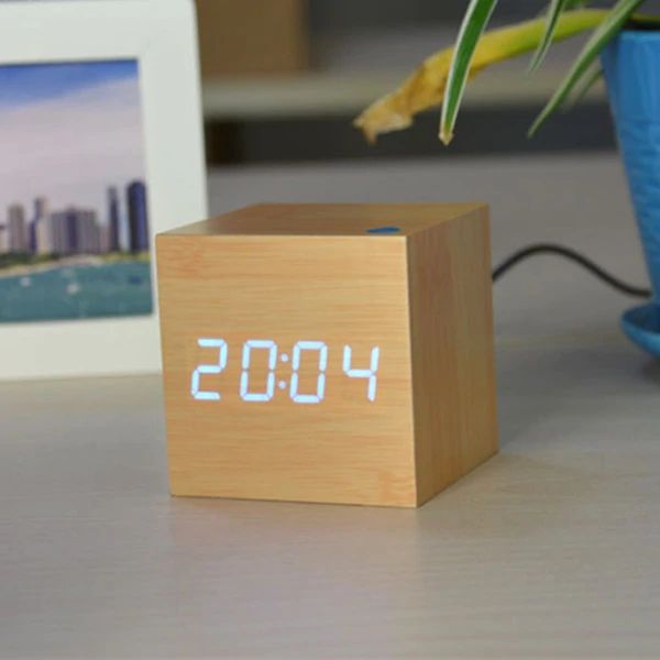 Maliben | Cube Digital Table Clock Modern Interior Decor