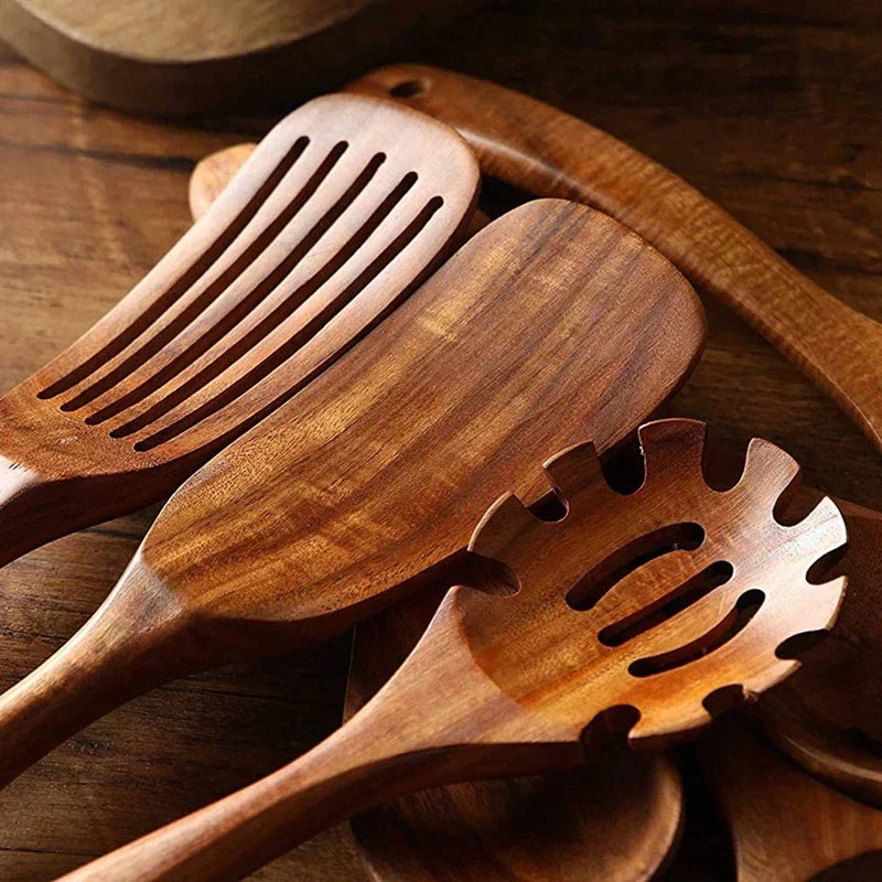 Maliben | Ecochef – Set of Teak Kitchen Utensils