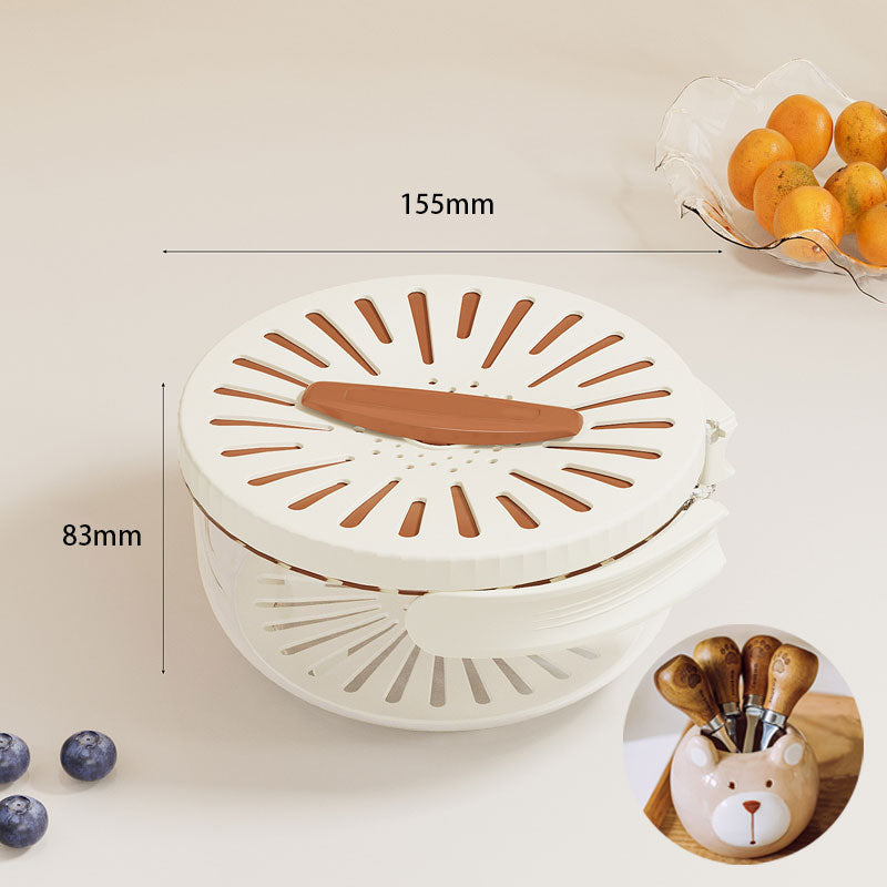 Maliben | Foldable Quick-Drain Basket With Rotating Lid