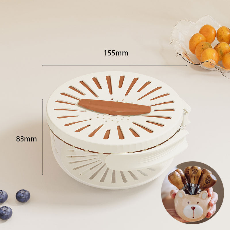 Maliben | Foldable Quick-Drain Basket With Rotating Lid