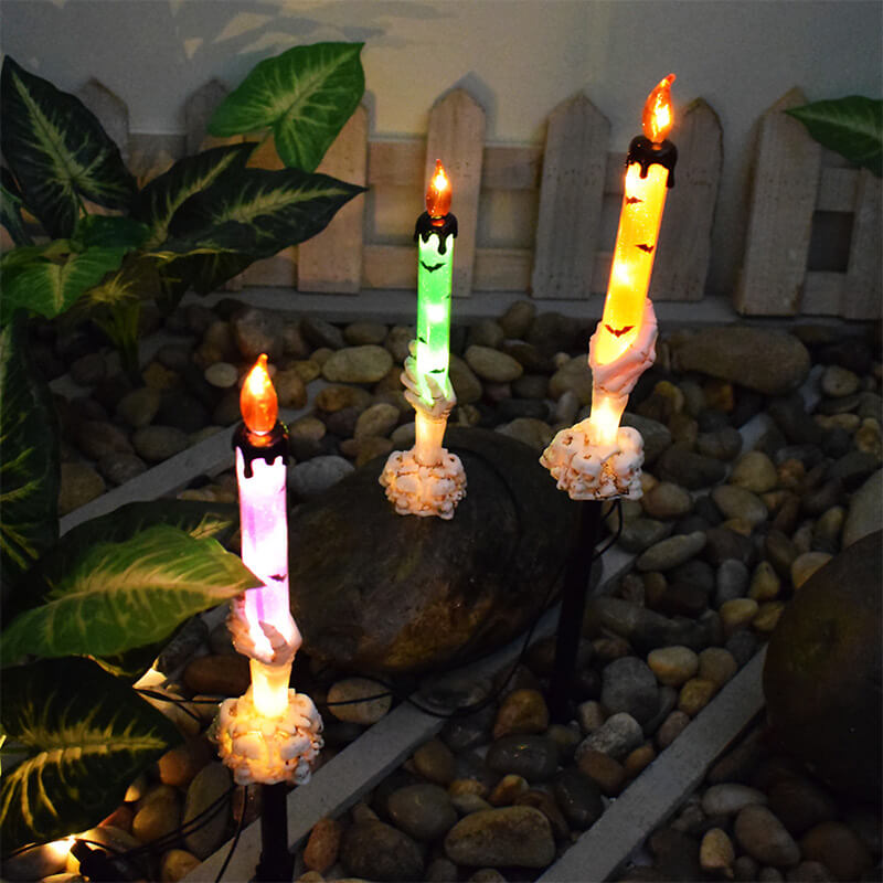 Maliben Best Gift*Solar Light Halloween Ghost Hand Candle Outdoor Floor Lamp