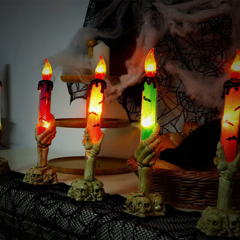 Maliben Best Gift*Solar Light Halloween Ghost Hand Candle Outdoor Floor Lamp