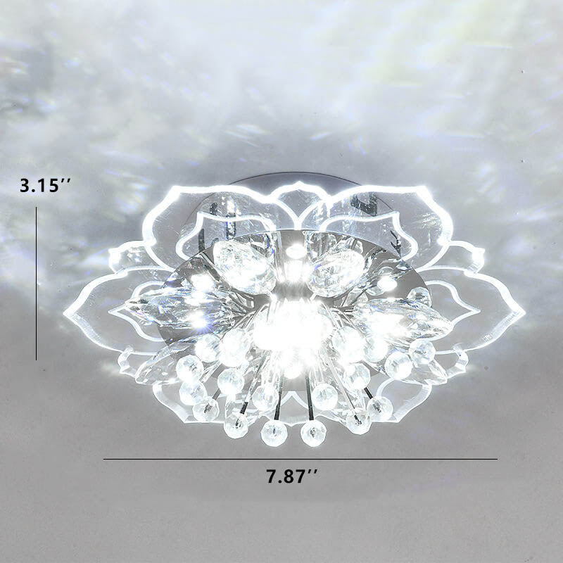 Maliben Glowpetal | Led Crystal Ceiling Light | Flower Shaped, Rgb Color Changing & Energy Efficient