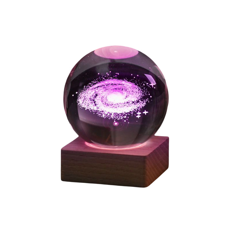 Maliben | 3d Galaxy Crystal Ball Night Light Decorative Lamp