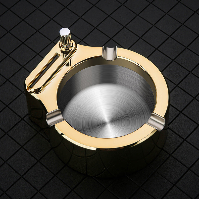 Maliben | Retro Metal Ashtray, Cigarette Lighter