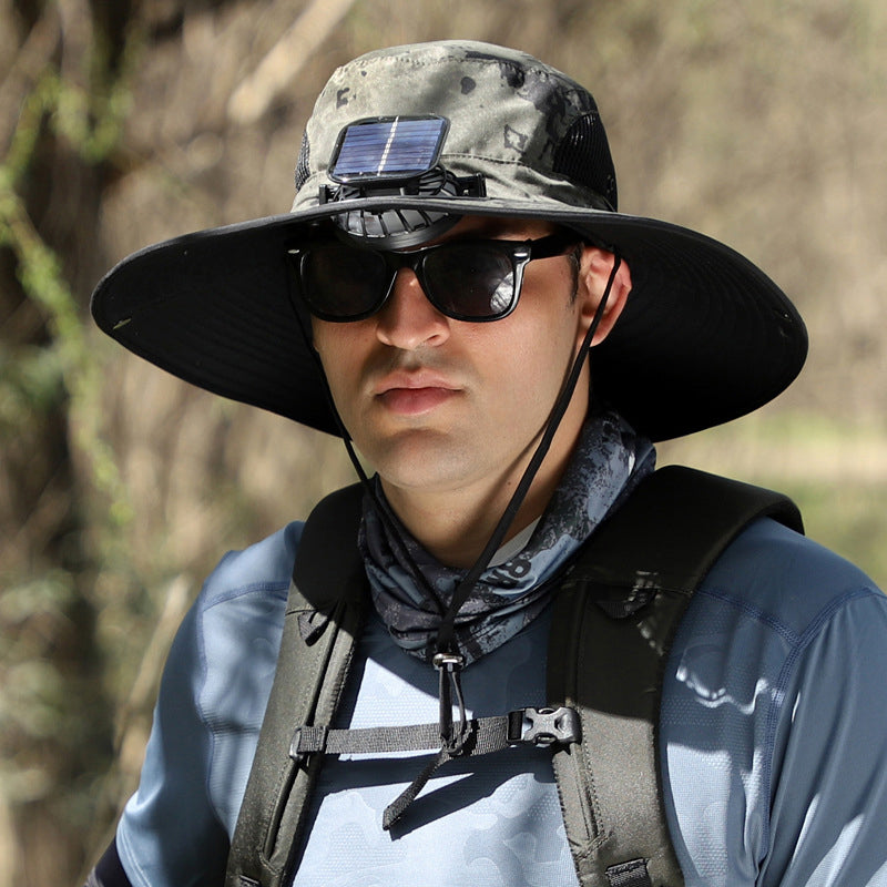 Maliben | Solar And Usb Charging Fan Outdoor Fishing Hat