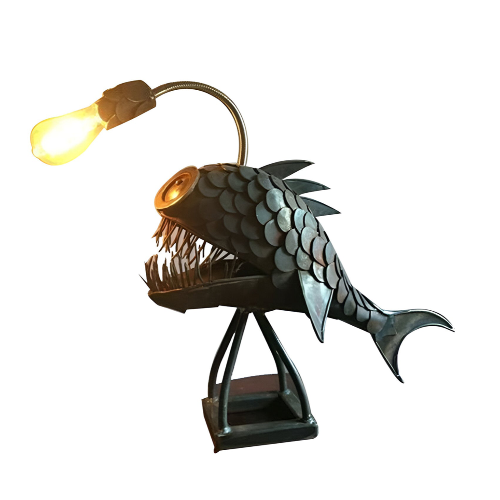 Maliben Steampunk Angler Fish Lamp – Cool & Unusual Floor Lamp for Your Home