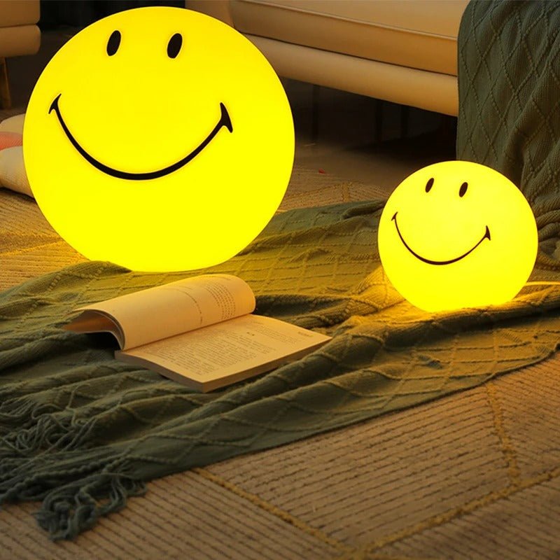 Maliben | Led Rechargeable Smiley Night Light | Cute Glow Buddy For Kids' Bedroom & Nursery Decor