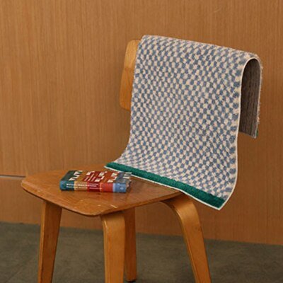 Maliben | Soft, Fluffy Bathroom Rug With Check Pattern