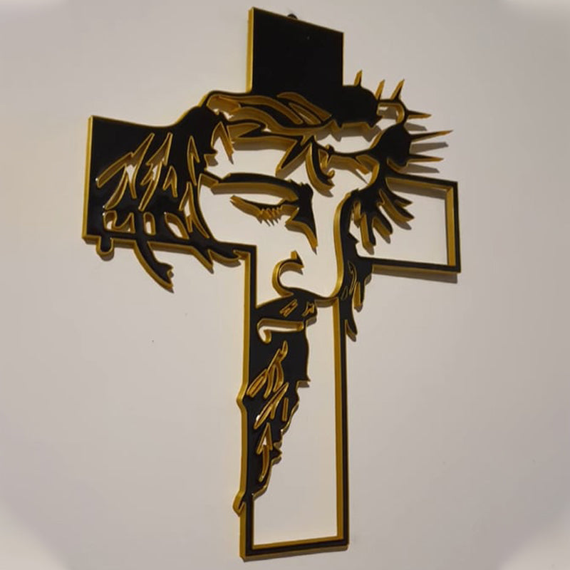 Maliben | Jesus Cross Metal Sign Christ Wall Decoration