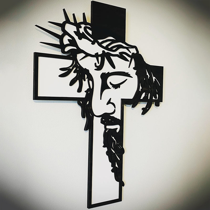 Maliben | Jesus Cross Metal Sign Christ Wall Decoration