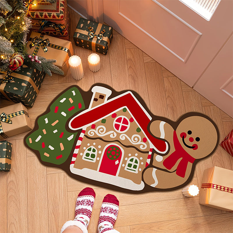 Maliben | Christmasginger Door Mat Luxury – Absorbent Non-Slip Christmas Door Mats