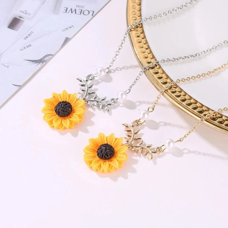 Maliben | Summer Sunflower Dainty Necklace