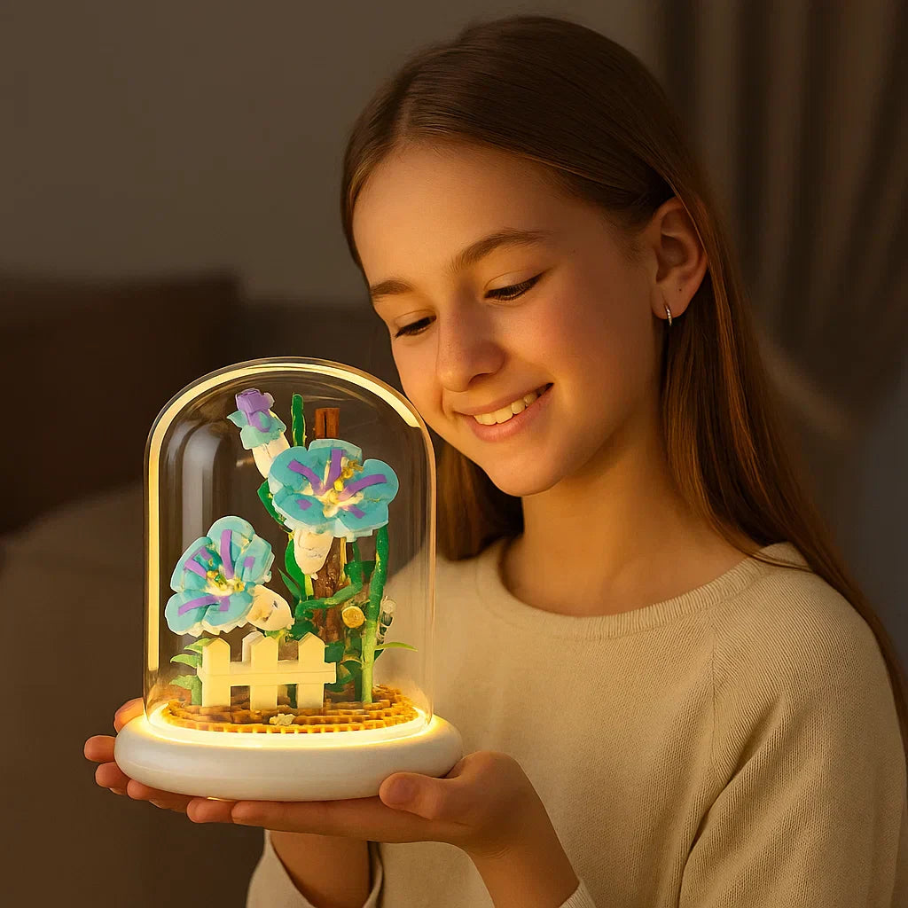 Maliben | Noble BuildIng Block Flower in Glass