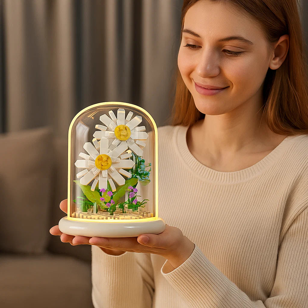 Maliben | Noble BuildIng Block Flower in Glass