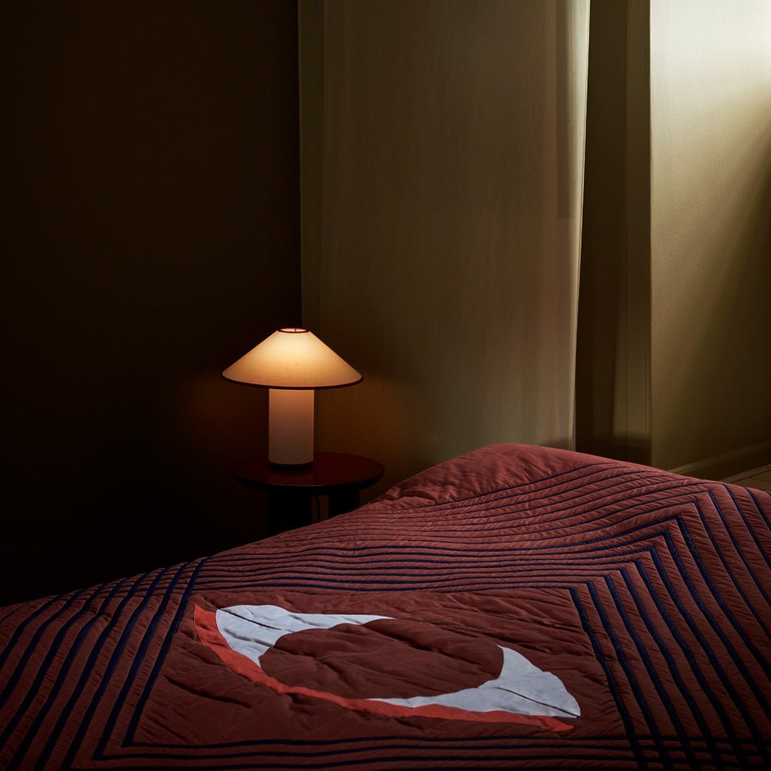 Maliben | Table Lamp With Fabric Shade – Lunara