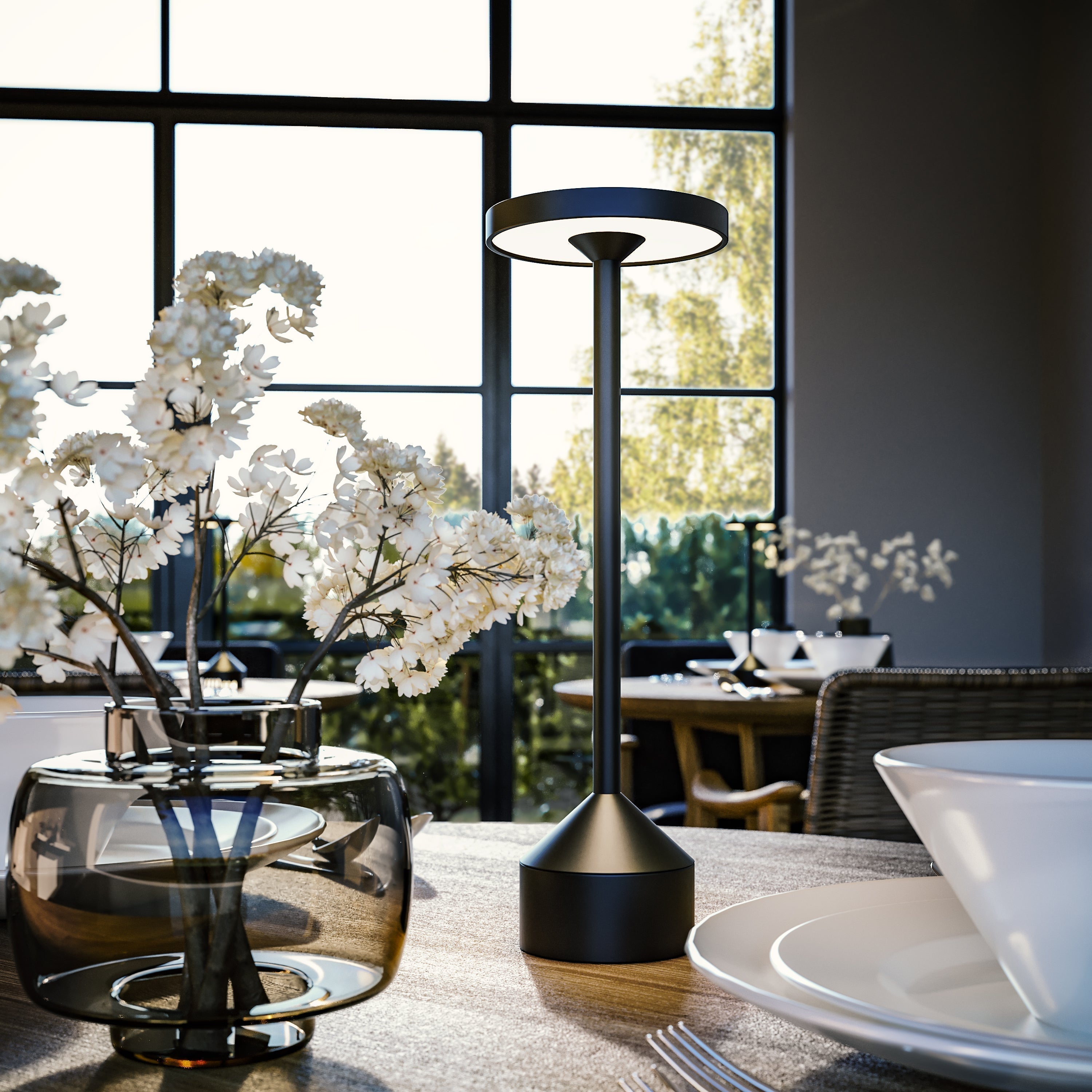 Maliben | Stockholm Lighting: Elegant Wireless Table Lamp With Dimmer Function