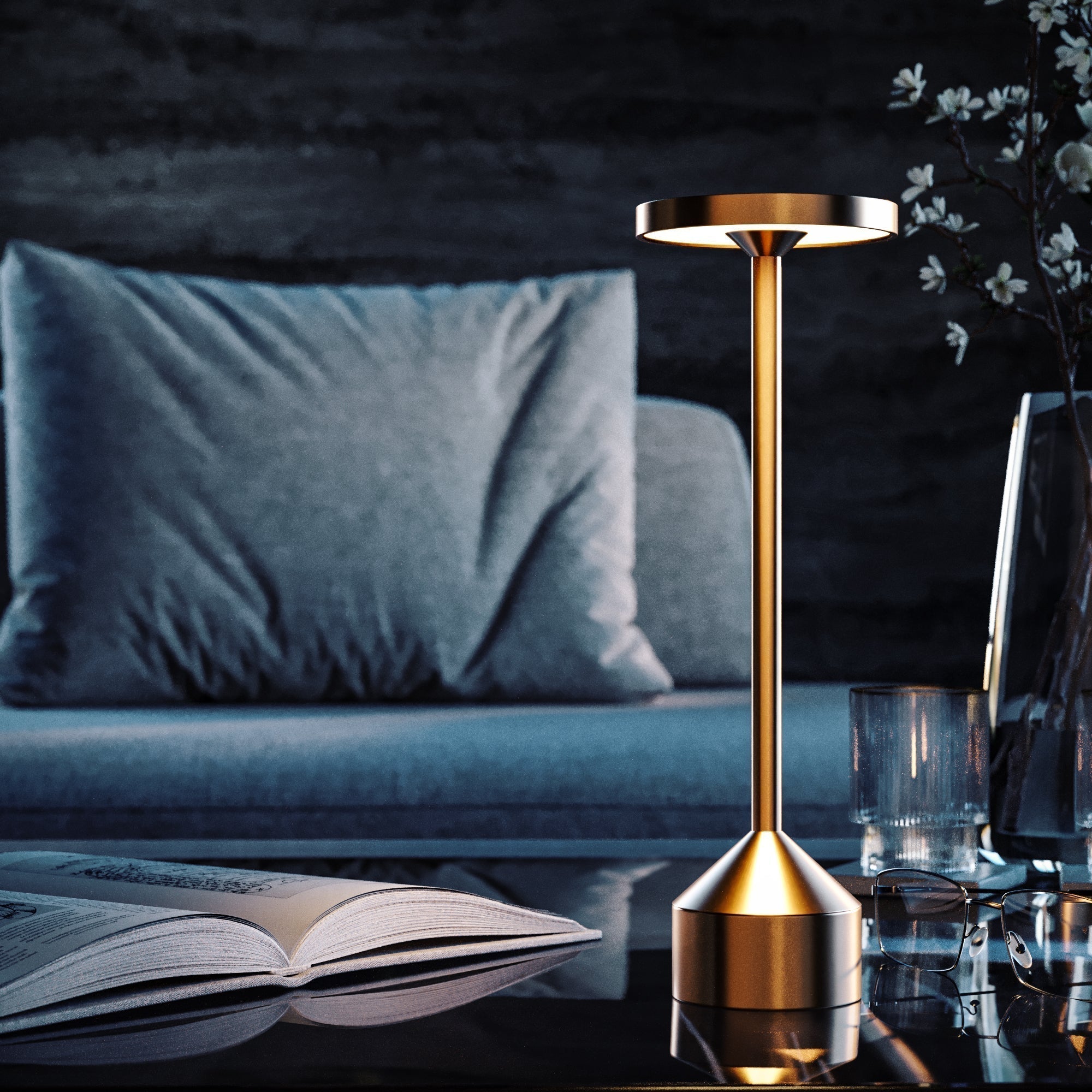 Maliben | Stockholm Lighting: Elegant Wireless Table Lamp With Dimmer Function