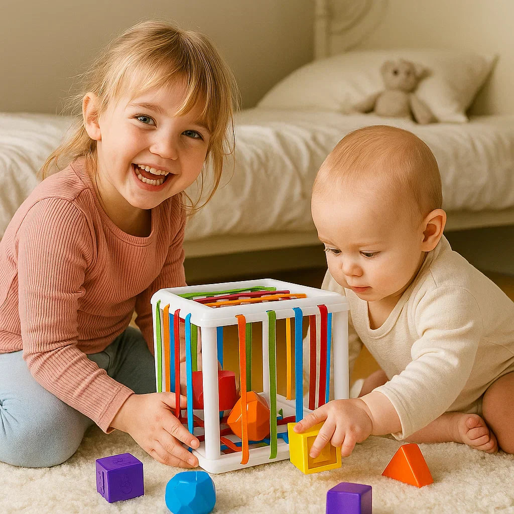 Maliben | Montessori Shape Box – Sorting & Motor Skills Game