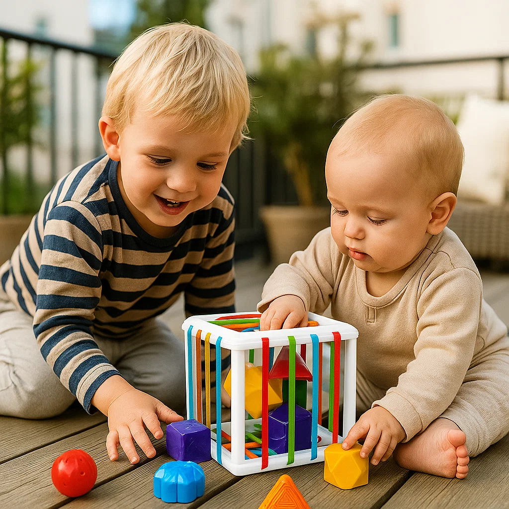 Maliben | Montessori Shape Box – Sorting & Motor Skills Game