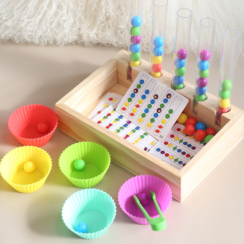 Maliben | Montessori Test Tube Colours And Numbers Play And Learning Set