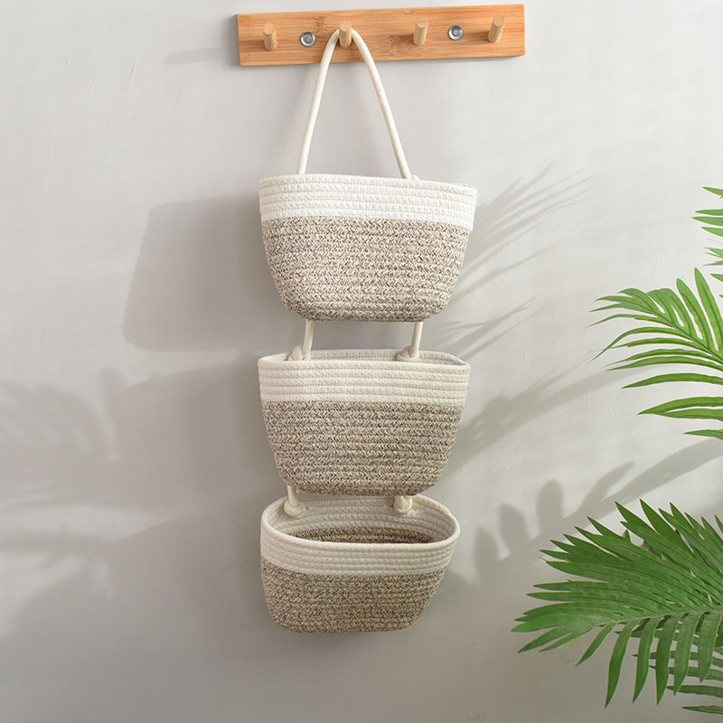 Maliben | 3-Layer Cotton Wall Storage Basket