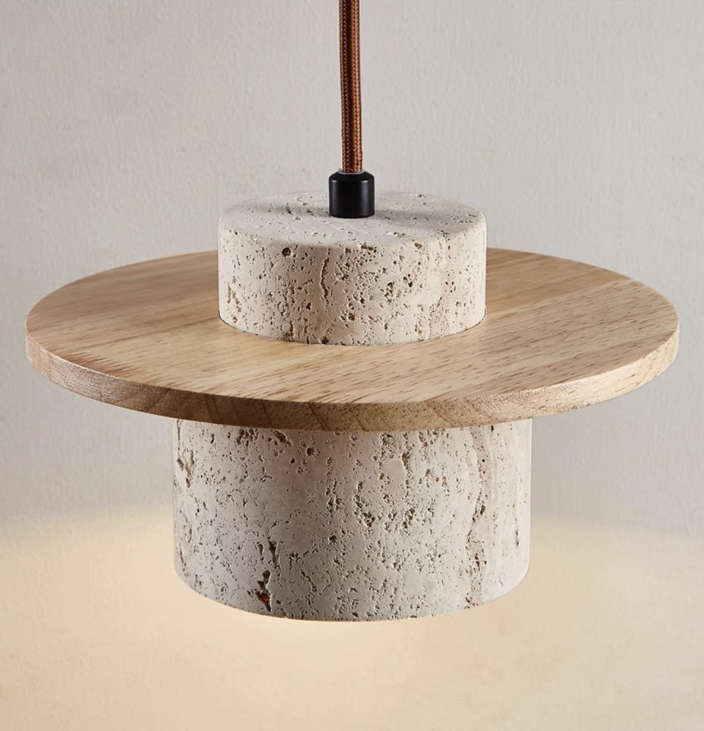 Maliben | Travertine Pendant Lamp For Natural Luxury - Stoneglow