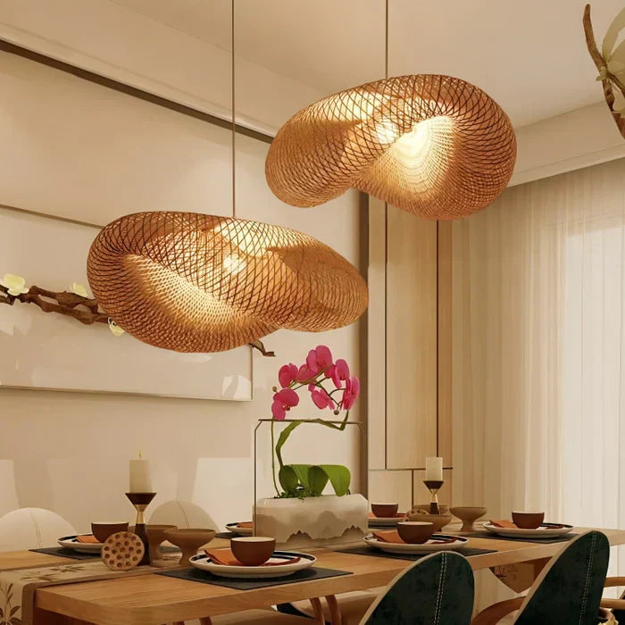Maliben | Trendy Rattan Pendant Light - Naturglow