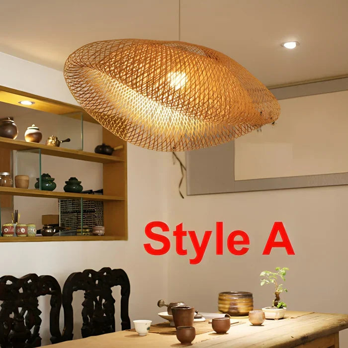 Maliben | Trendy Rattan Pendant Light - Naturglow