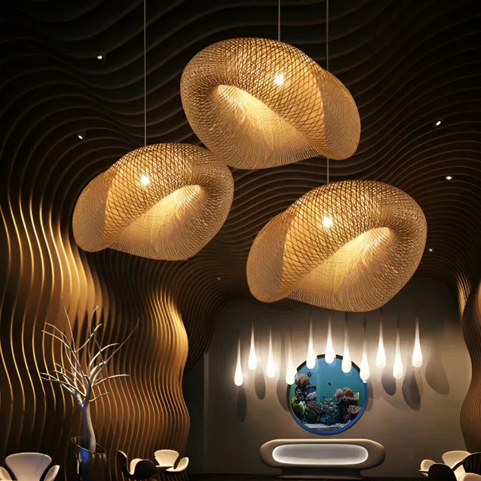 Maliben | Trendy Rattan Pendant Light - Naturglow
