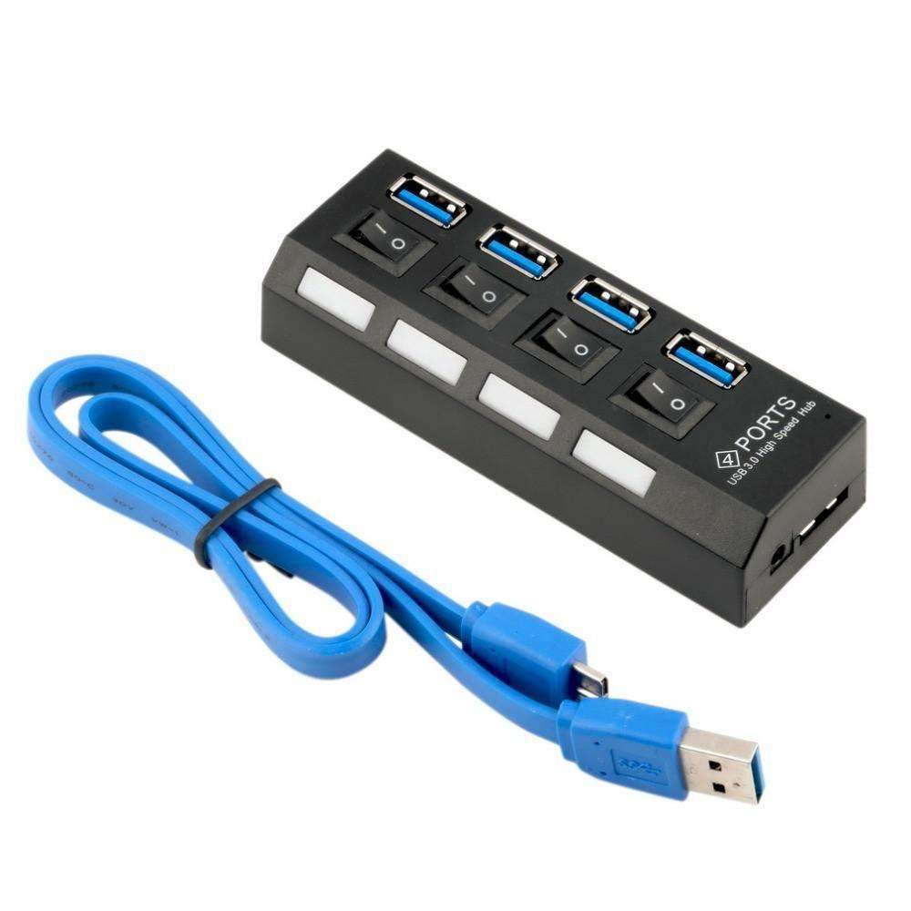 Maliben | Usb 3.0 Hub 4 Ports Super Speed 5gbps And Hub With On/Off Switch For Windows Mac Os Linux