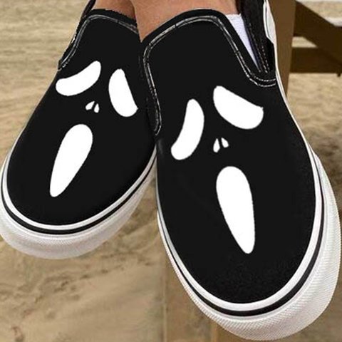 Maliben | Casual slip-ons made of canvas with skull
