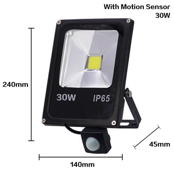 Maliben | Motion Sensor Led Flood Light 10w 30w 50w 220v Floodlights Searching Lamp Ip65 Reflector Outdoor Lighting Led Exterior Spotlight