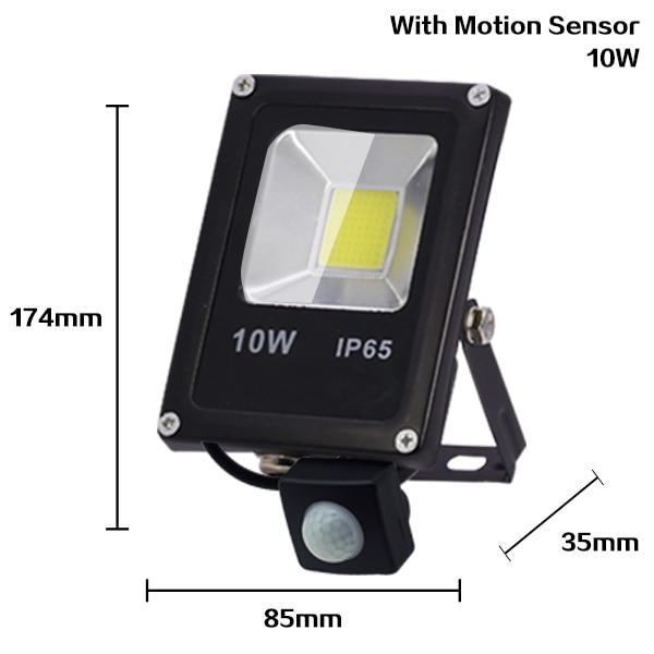 Maliben | Motion Sensor Led Flood Light 10w 30w 50w 220v Floodlights Searching Lamp Ip65 Reflector Outdoor Lighting Led Exterior Spotlight