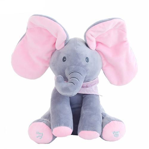 Maliben | No.1 Singing Peek A Boo Elephant Flappy Ear Plush Interactive Kids Toy