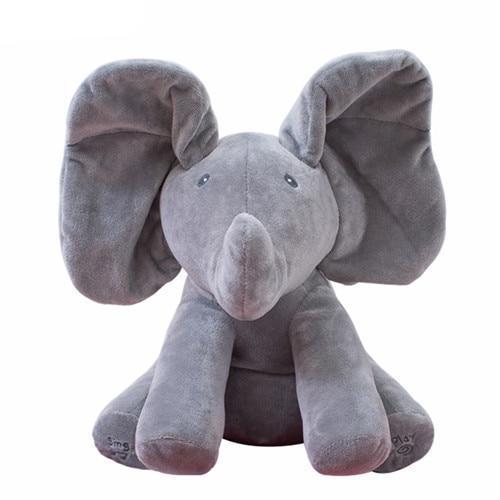 Maliben | No.1 Singing Peek A Boo Elephant Flappy Ear Plush Interactive Kids Toy
