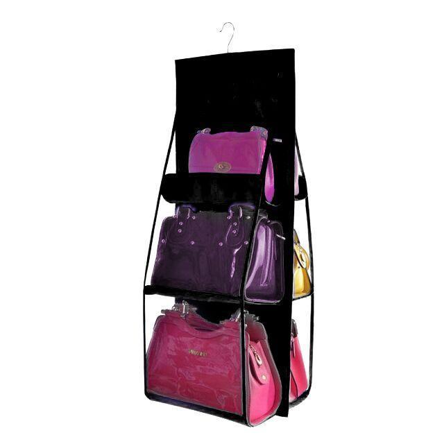 Maliben | Hanging Handy Handbag Organizer 6 Pocket Transparent Storage Wardrobe