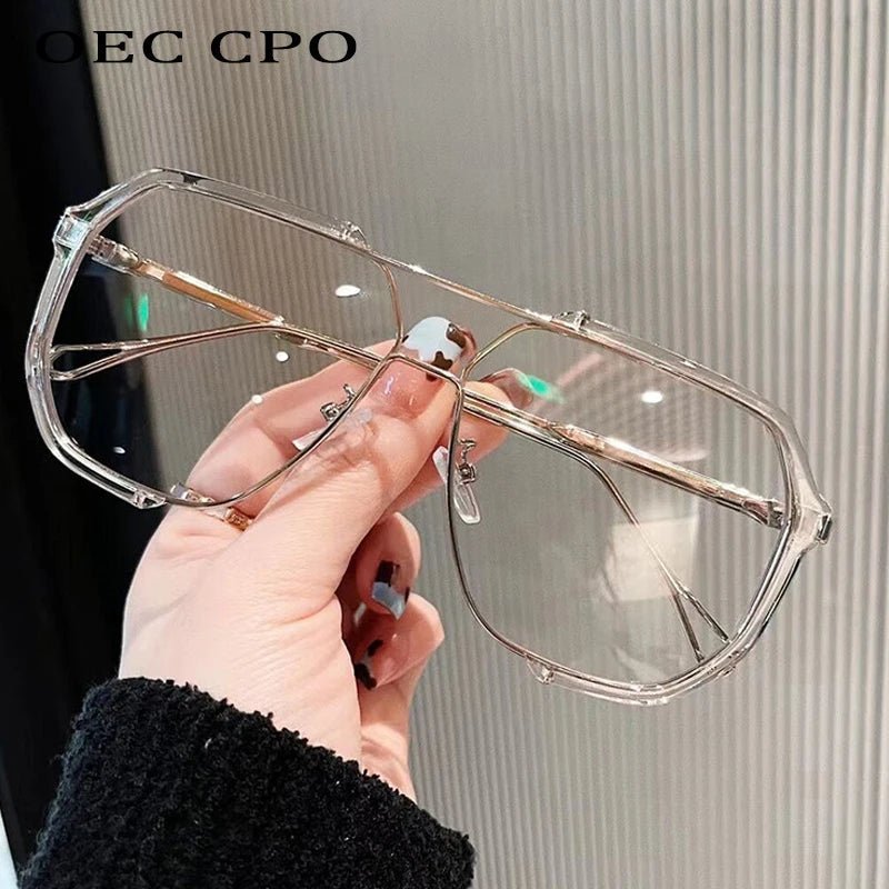 Maliben | Vogueview Shades – Oversized Square Sunglasses With Uv400 & Photochromic Lenses