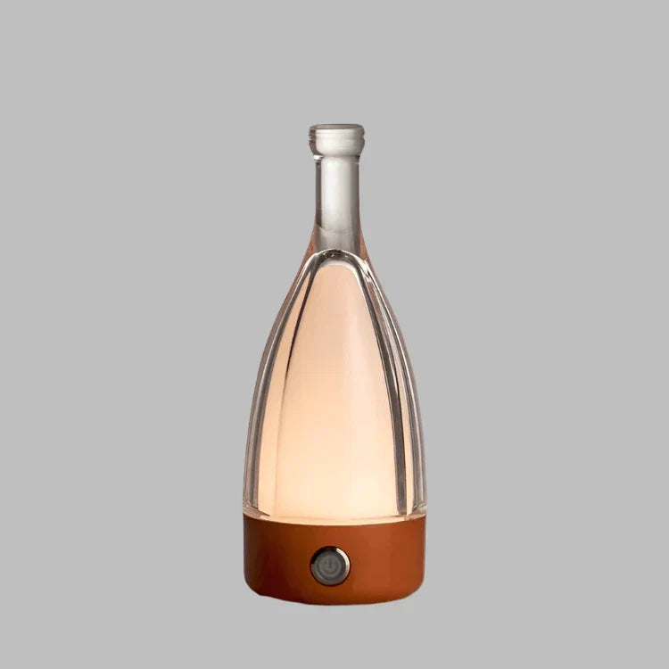 Maliben | Stylish Wine Bottle Table Lamp - Rechargeable With Dimmable Light