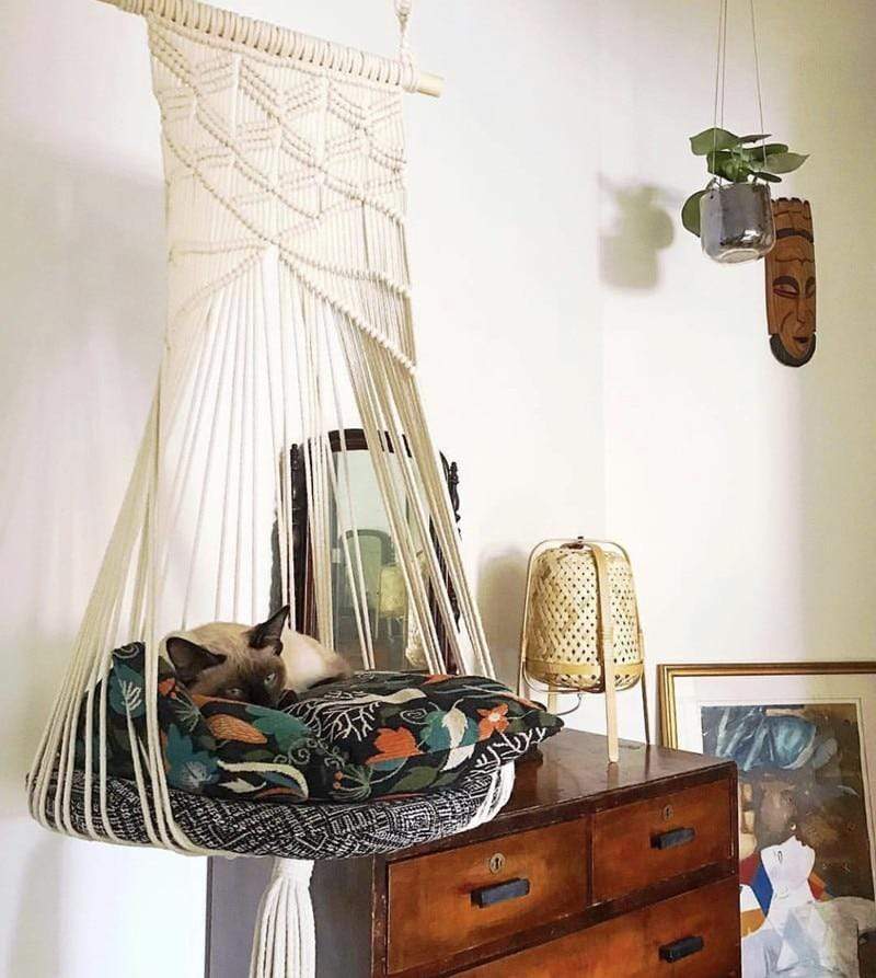 Maliben | Macrame Wall Hanging Cat Bed