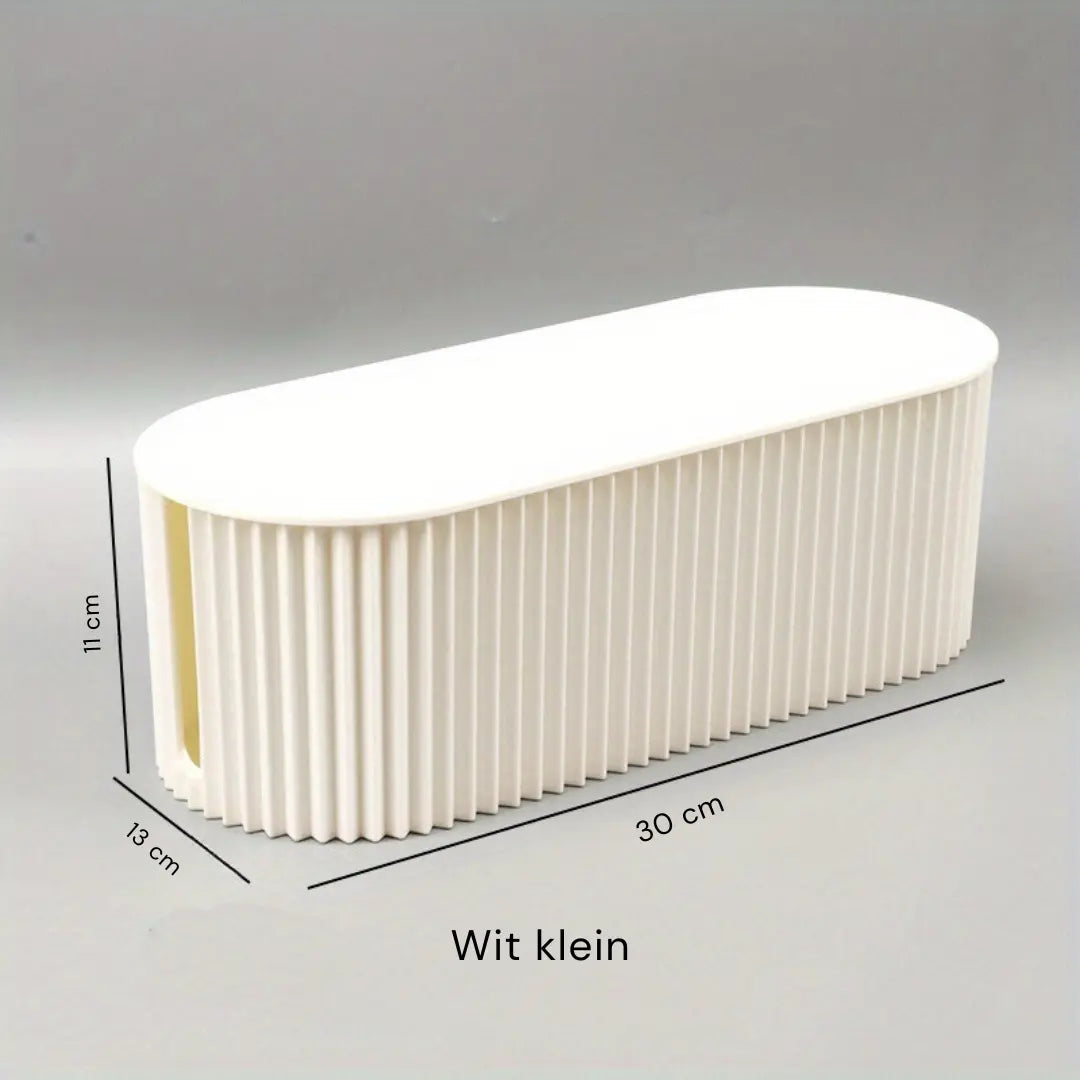 Maliben | Ordoca Cable Box Desk Organizer | Cable Management & Storage | White | 30x11x13 Cm