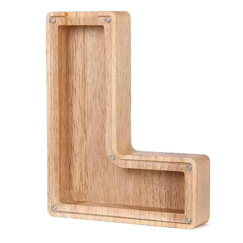 Maliben | Wooden Alphabet Letters 'Initial' Piggy Bank