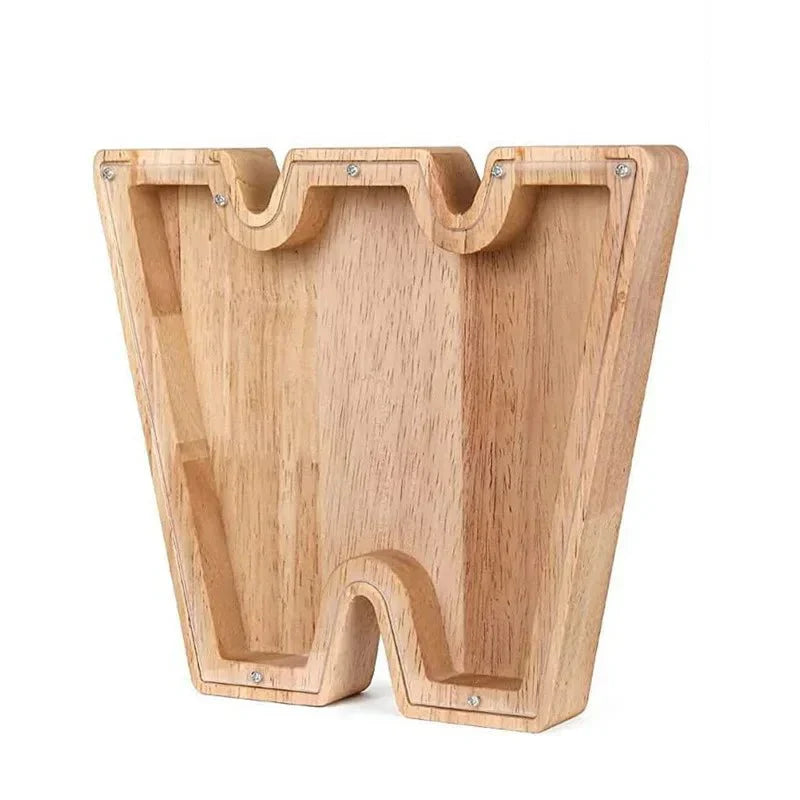 Maliben | Wooden Alphabet Letters 'Initial' Piggy Bank