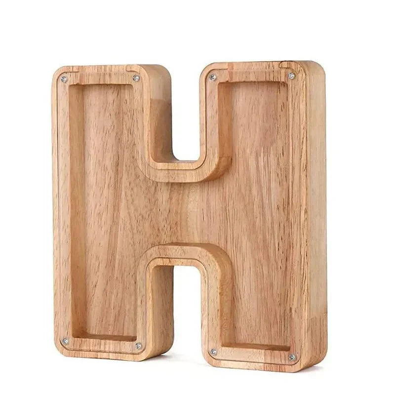 Maliben | Wooden Alphabet Letters 'Initial' Piggy Bank