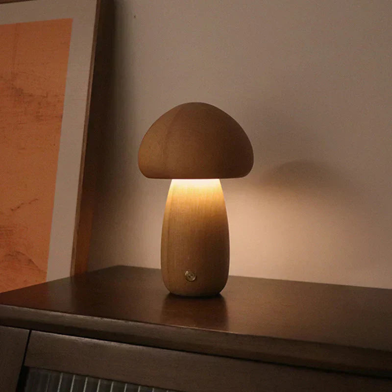Maliben | Wooden Mushroom Led Night Light - Glowshroom