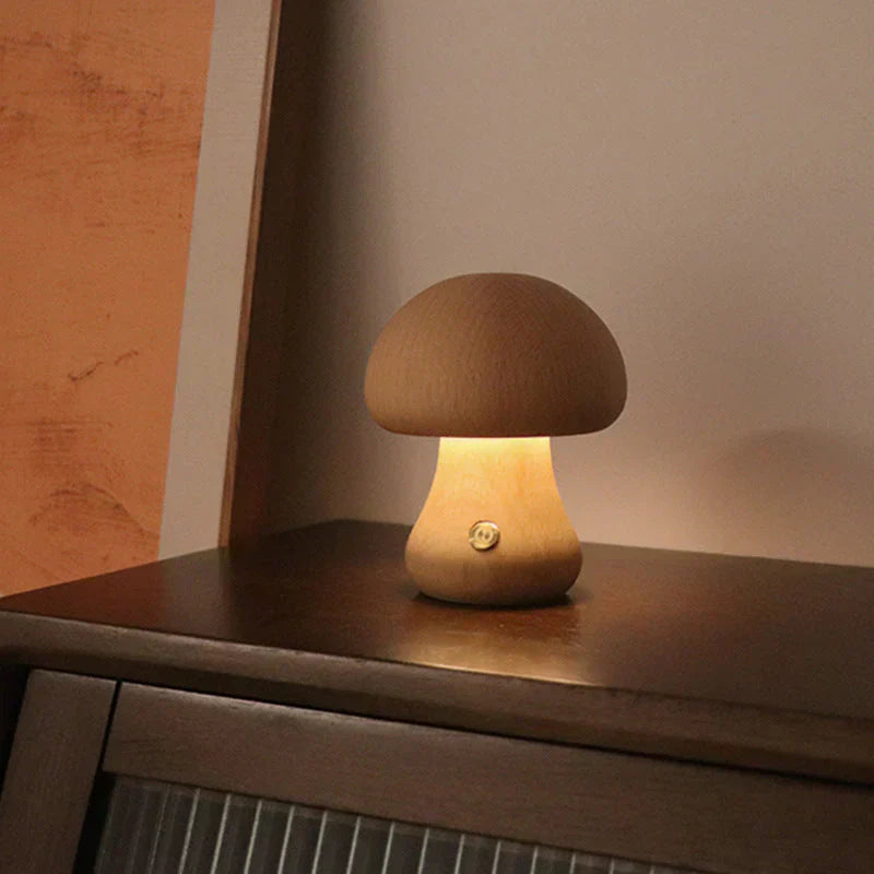 Maliben | Wooden Mushroom Led Night Light - Glowshroom