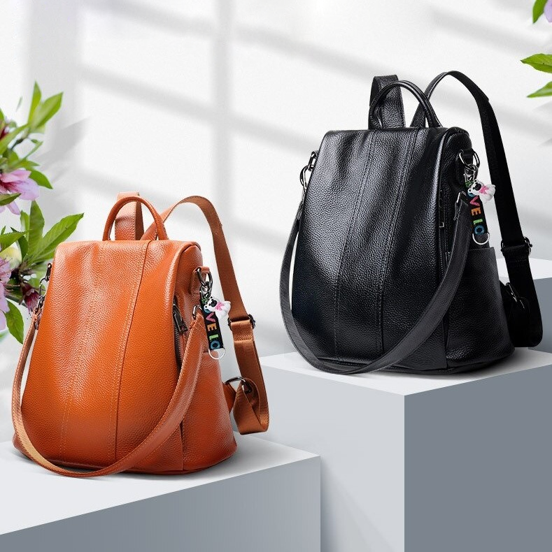 Maliben Theft-resistant leather backpack