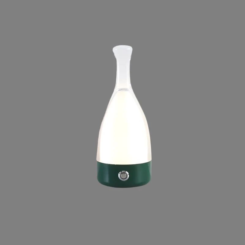 Maliben | Stylish Wine Bottle Table Lamp - Rechargeable With Dimmable Light