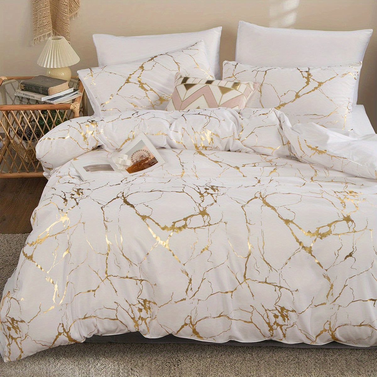 Maliben | Luxury Silk Soft Duvet Cover Set – Elegant & Comfortable